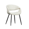 Yossi fabric chair with black metal legs