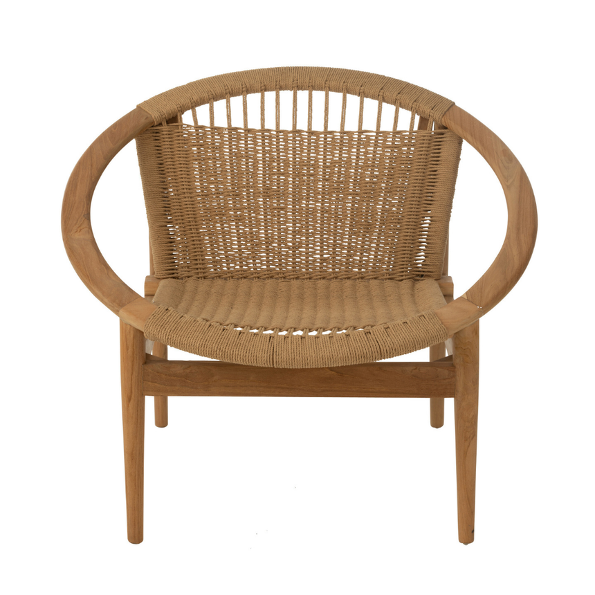 Round rattan fotel