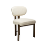 Glam bouclé chair with antique legs