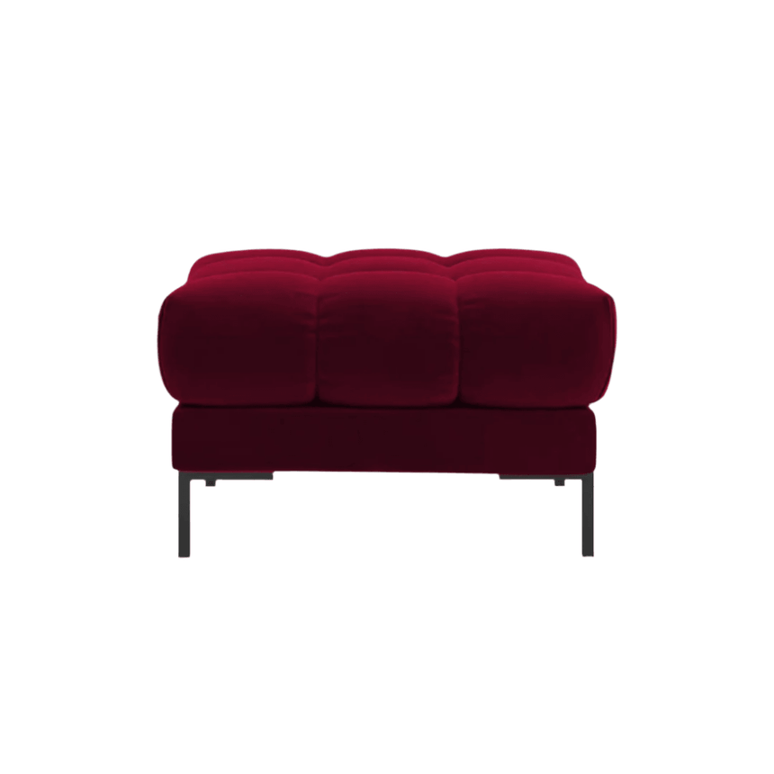 Mamaia bársony puff fekete lábbal