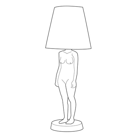 Hiding Lady porcelán asztali lámpa-1
