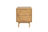 Groove wooden bedside table