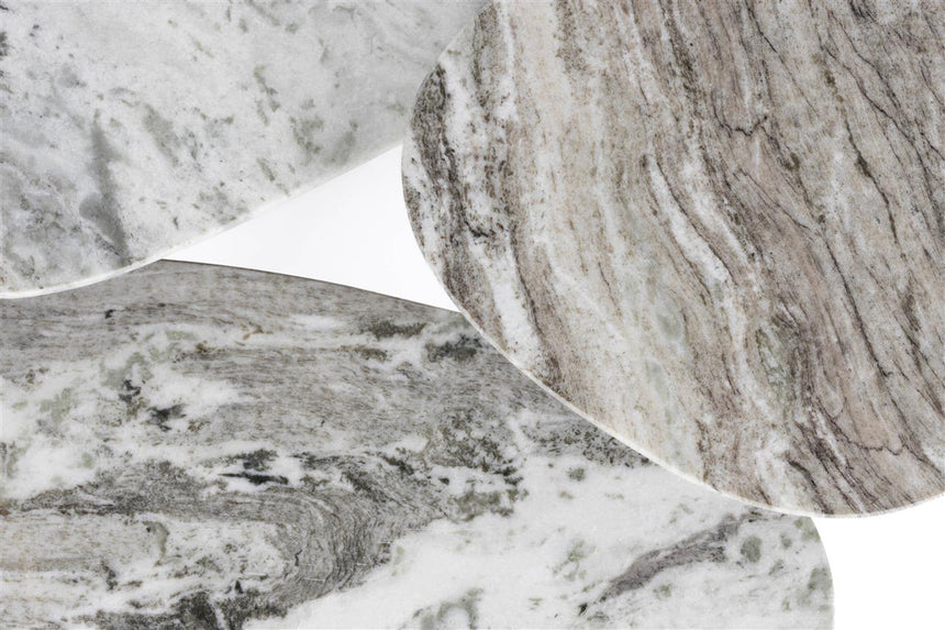 Suki dohányzóasztal szett (3 darabos) – Márvány és mangófa elegáns találkozása