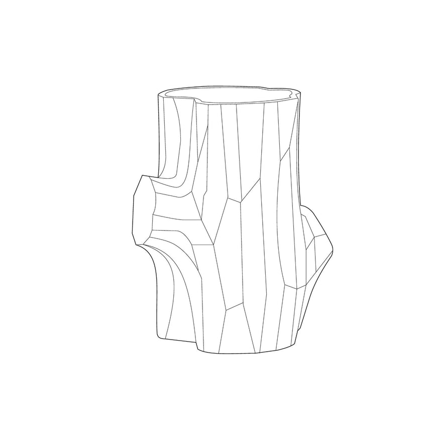 Log porcelán váza kicsi-4