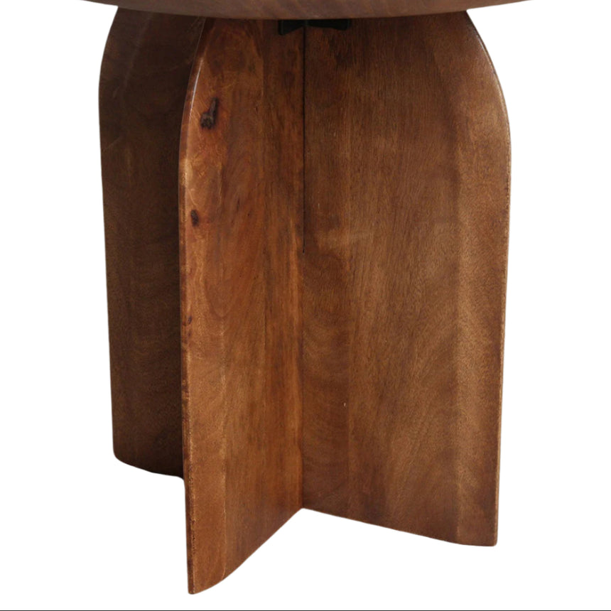 Bullnose wood side table