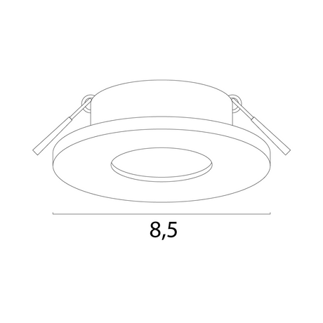 Di Moda metal ceiling spot lamp with white socket
