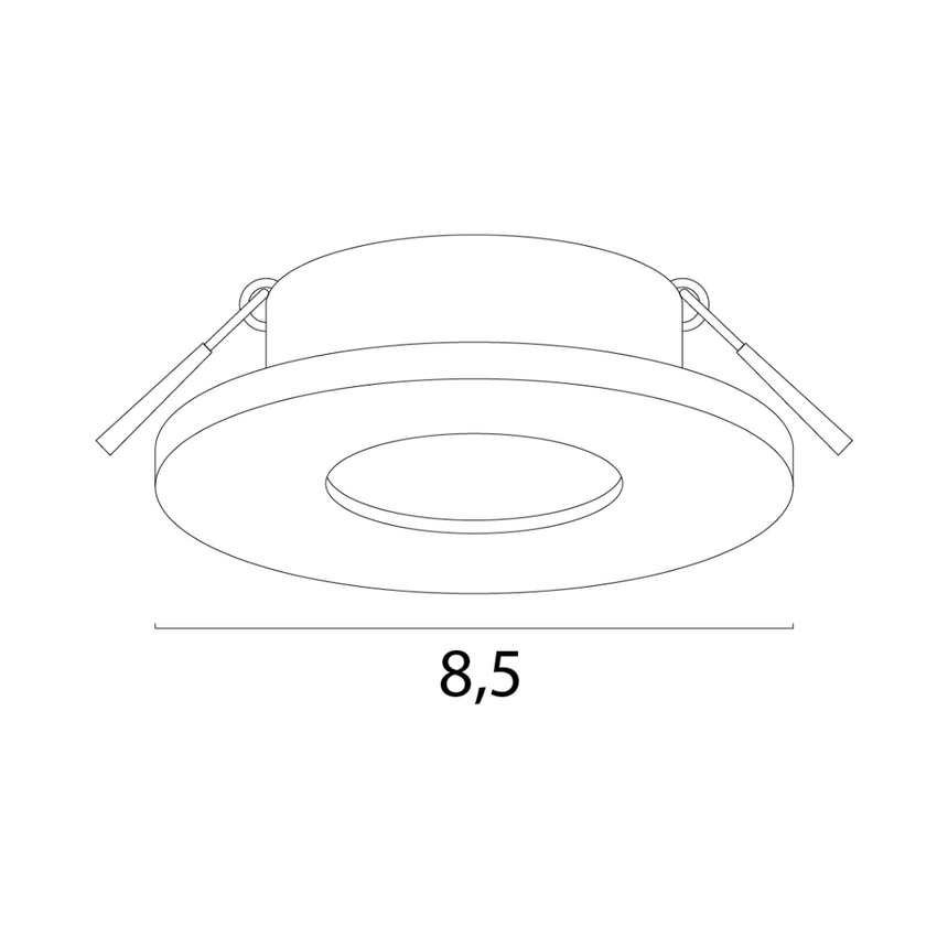 Di Moda metal ceiling spot lamp with white socket