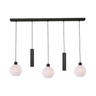 Lava 3-bulb dark gray glass pendant lamp