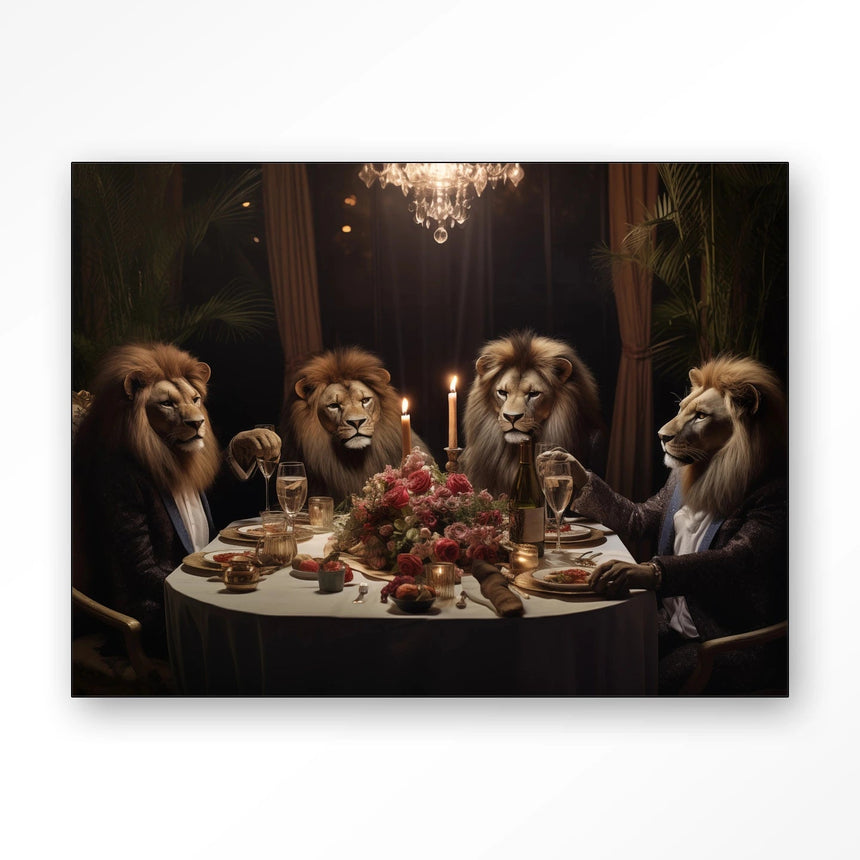 Lions Dinner dizájn vászonkép