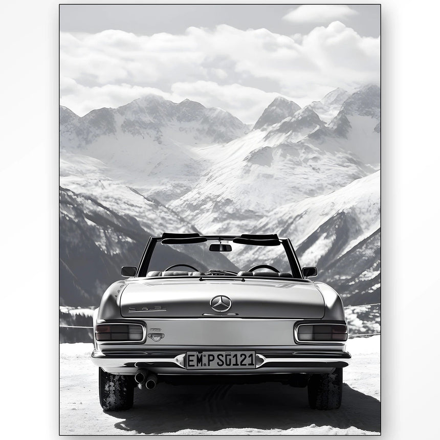 Vintage Porsche Beige design canvas print