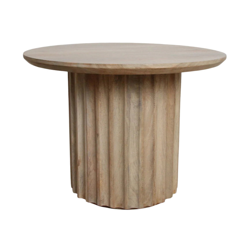 Bullnose wooden side table Ø55