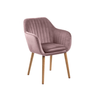 Emilia velvet chair with natural legs