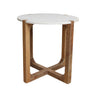 Marble wooden side table