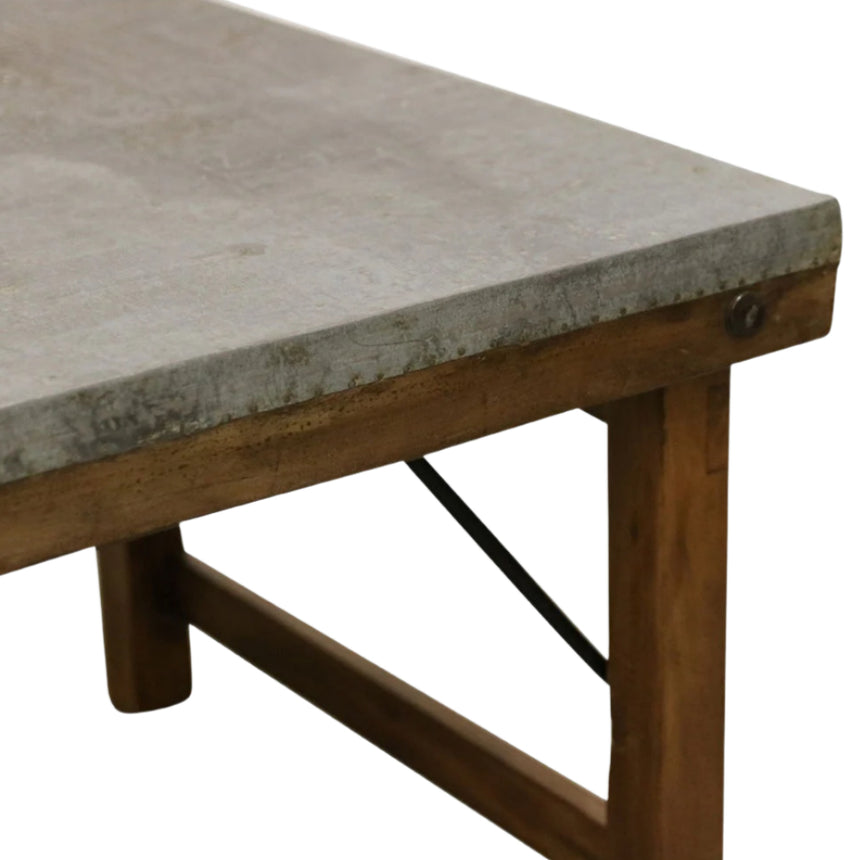 Zinc fa összecsukható dohányóasztal