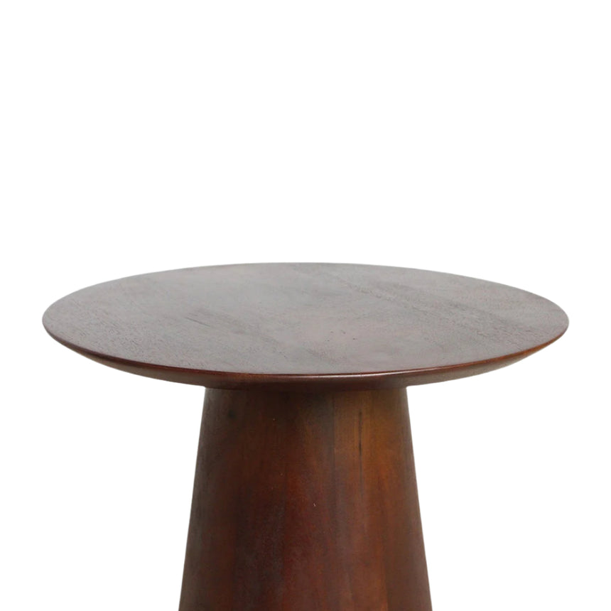 Bullnose Cone Wood End Table