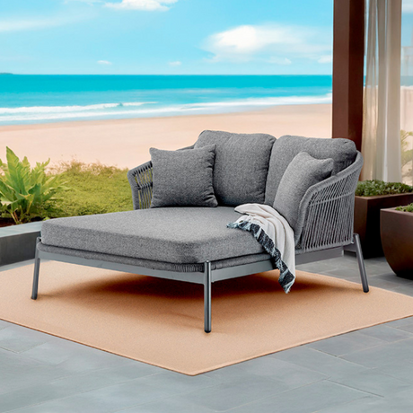 Panama fabric sun lounger