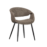 Yossi fabric chair with black metal legs