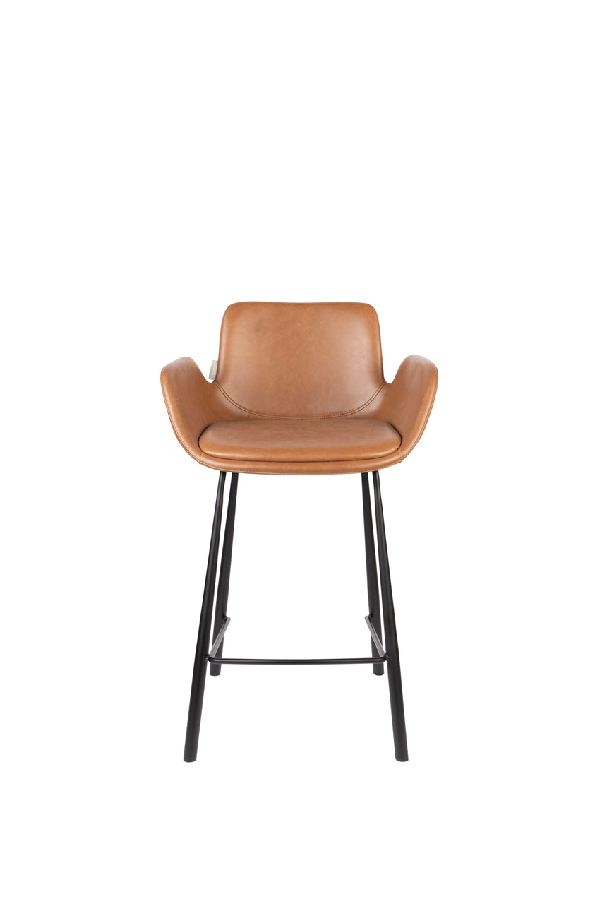 Brit LL textile leather low bar stool