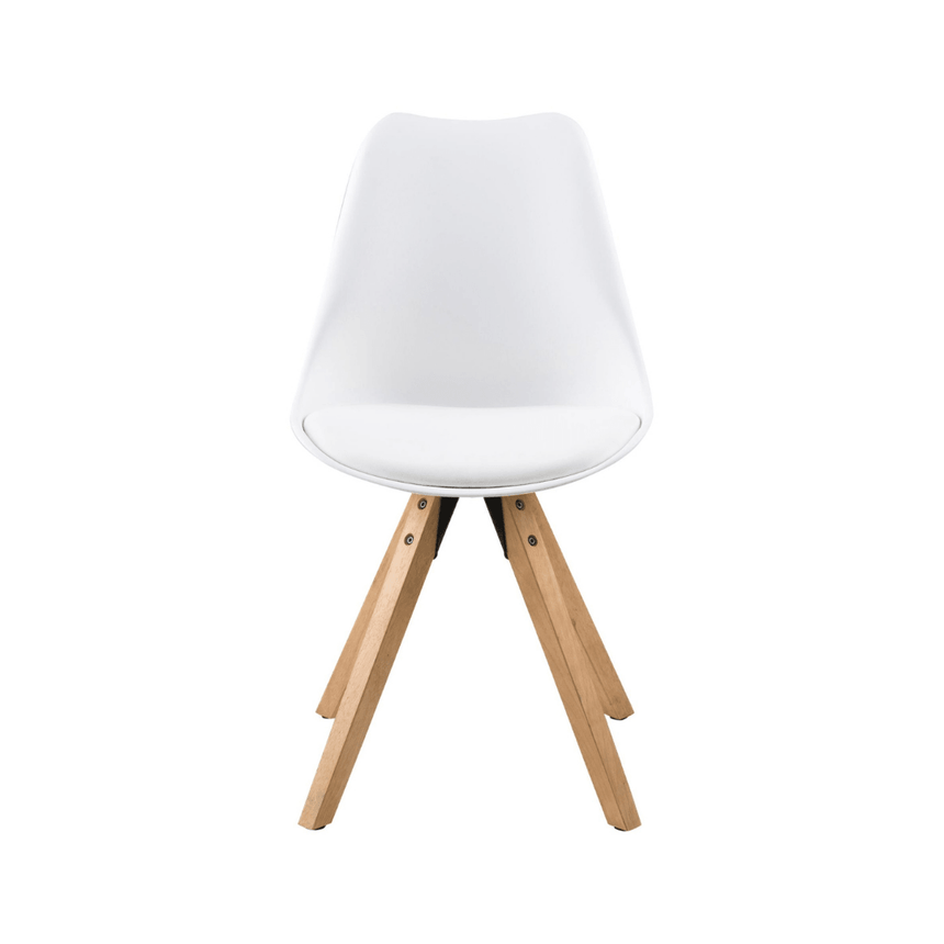 Dima textile leather chair with natural legs