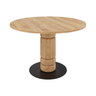 Beads wooden dining table Ø120