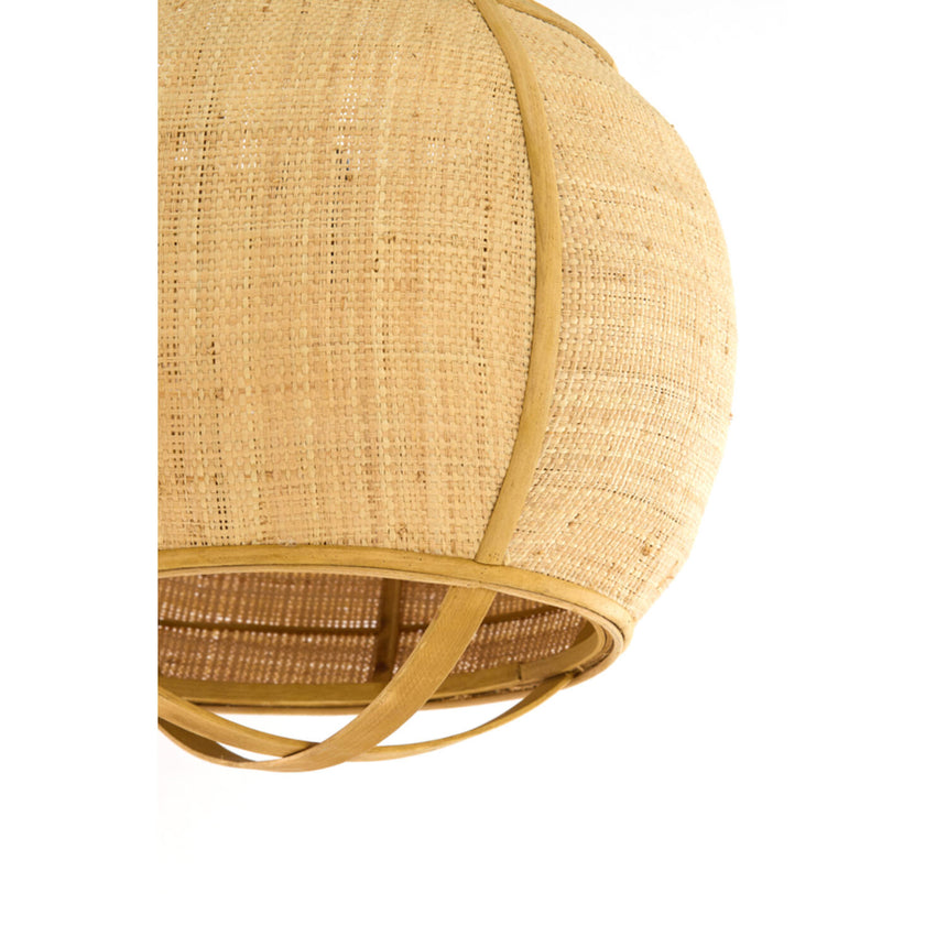 Bozona dekoratív függőlámpa – Szélesebb, alacsonyabb kivitel rattan fonással