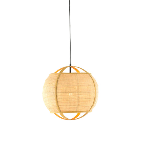 Bozona dekoratív függőlámpa – Szélesebb, alacsonyabb kivitel rattan fonással