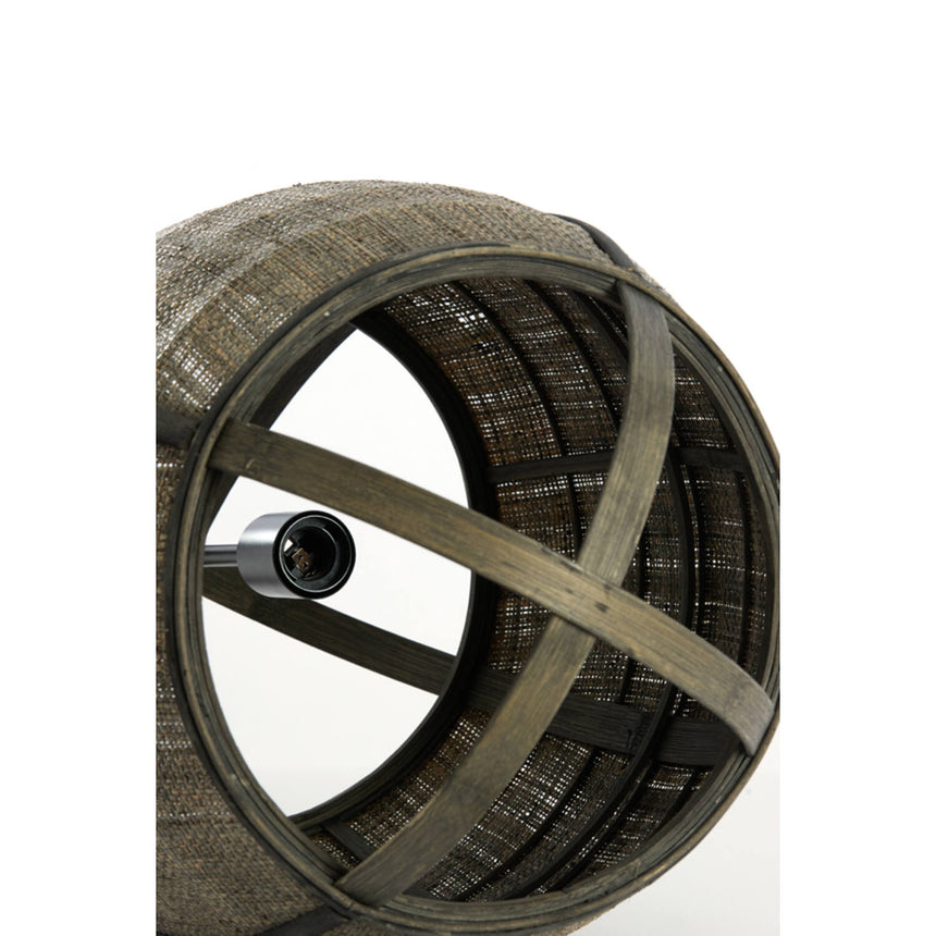 Bozona dekoratív függőlámpa – Nagyobb, nyújtott kivitel rattan fonással