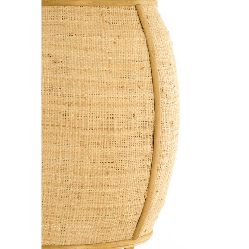 Bozona dekoratív függőlámpa – Magasított kivitel rattan fonással