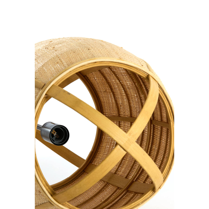 Bozona dekoratív függőlámpa – Magasított kivitel rattan fonással