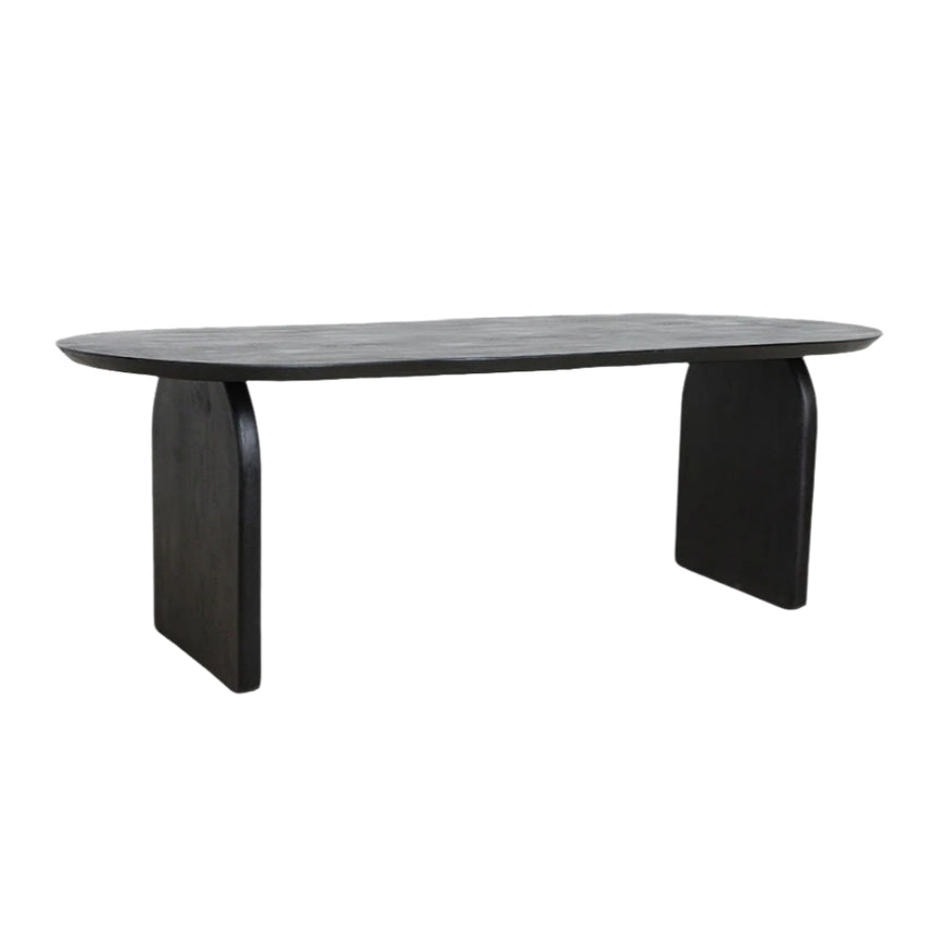 Bullnose wooden dining table 200x90