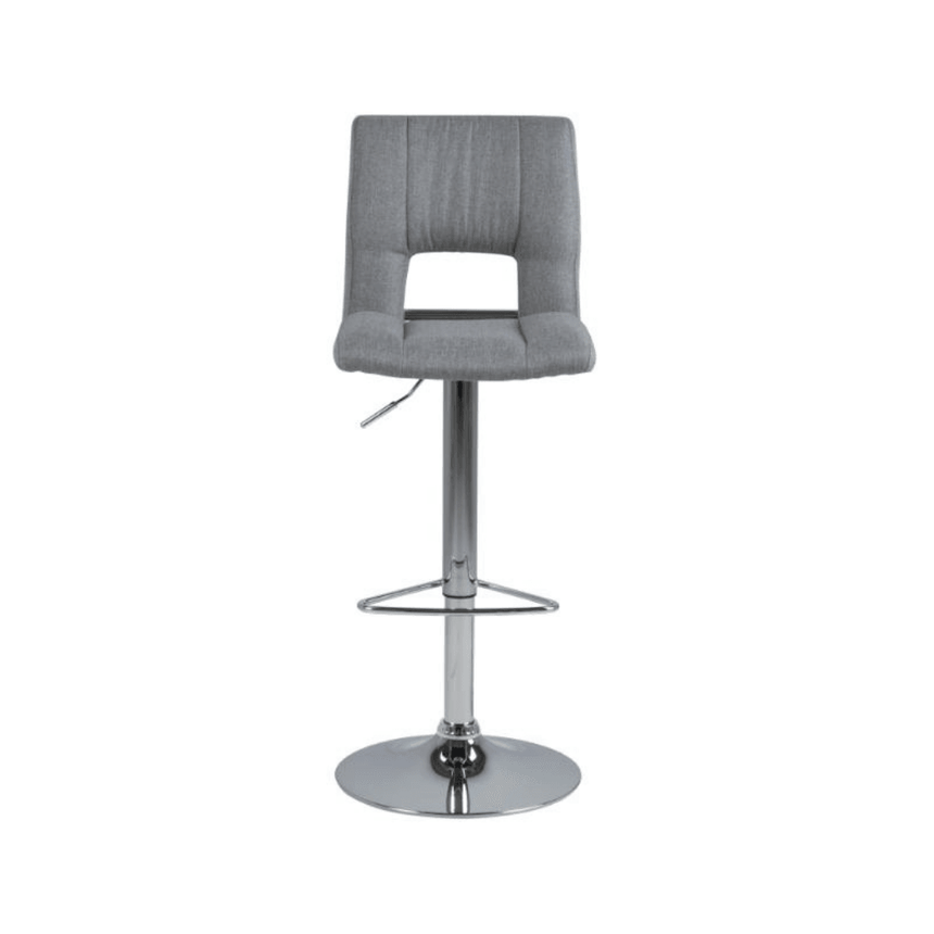 Sylvia fabric bar stool with chrome legs