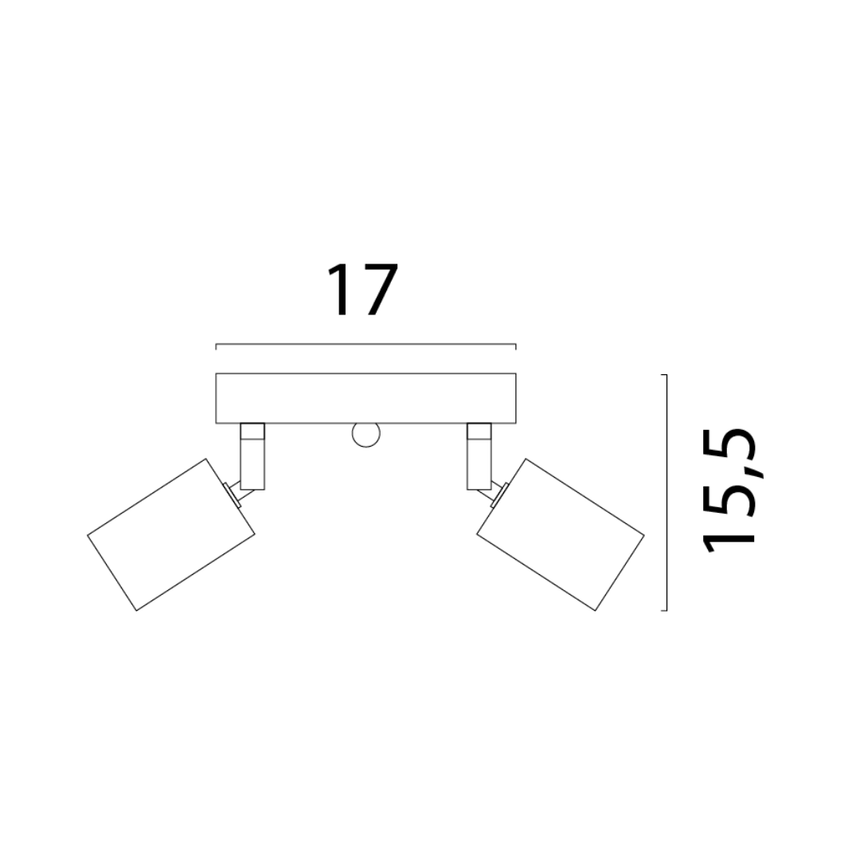 Bounce 2 izzós fém csillár Ø17