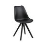 Dima textile leather chair with black legs