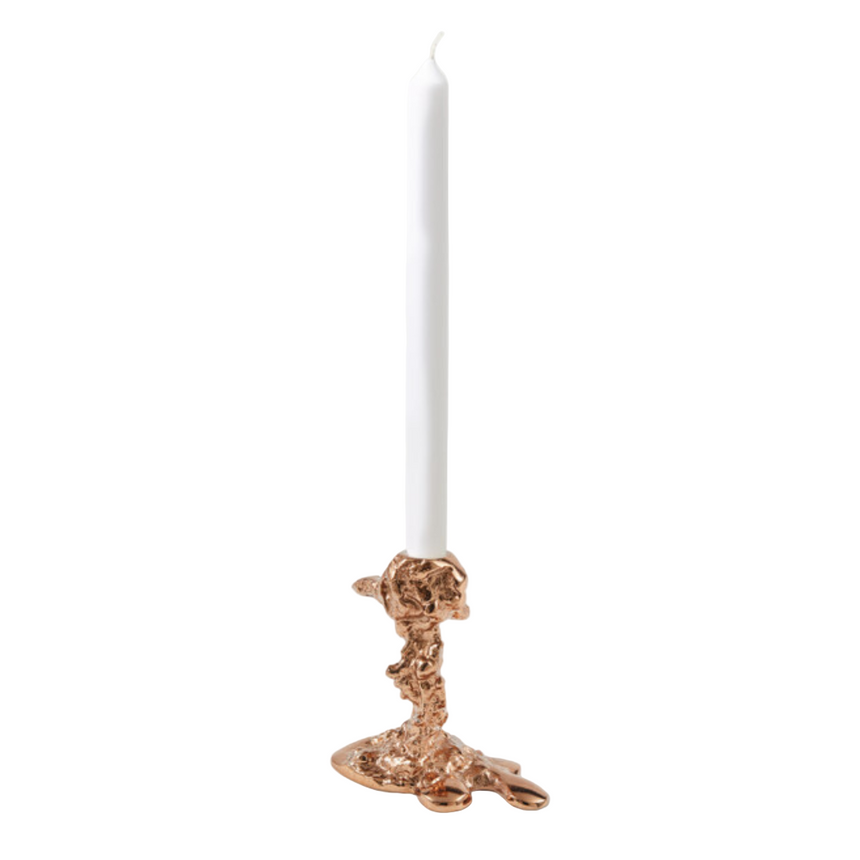 Drip metal candle holder 14cm