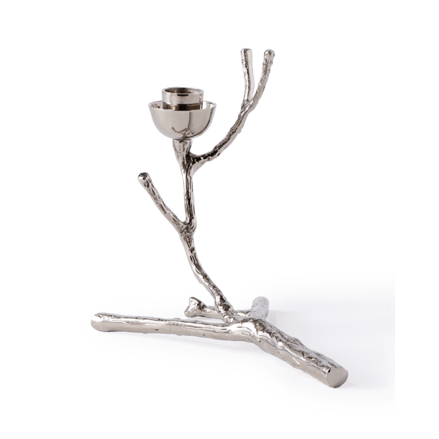 Twiggy metal candle holder 14cm