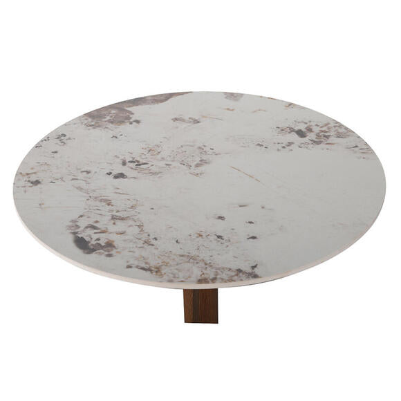 Round Bistro étkezőasztal – Kerámia márvány felülettel