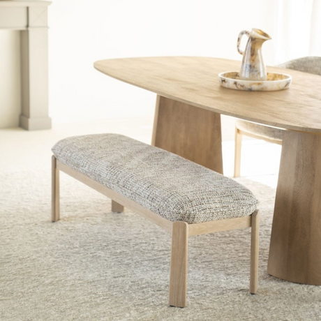 Luka fabric dining bench