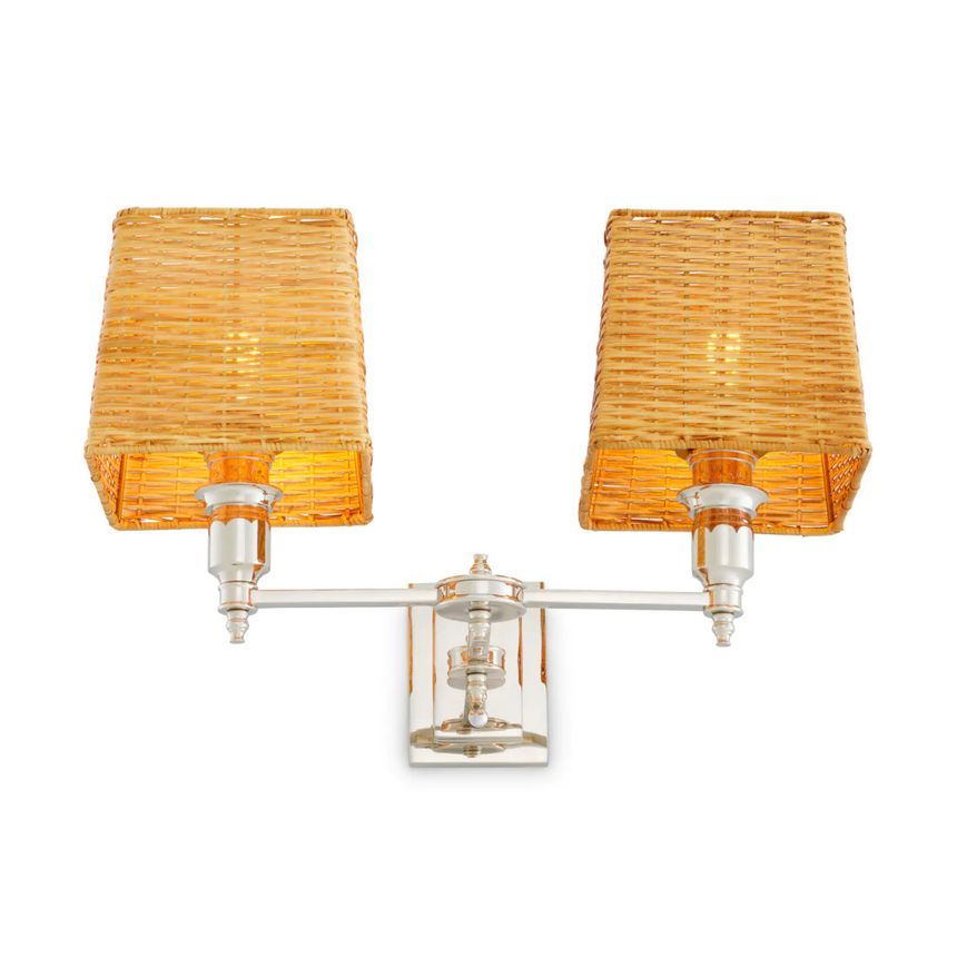 Lexington Double rattan falilámpa