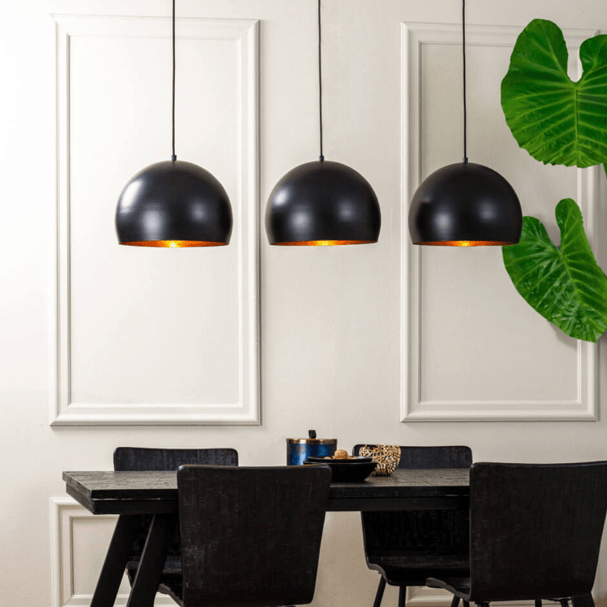 Jaicey metal pendant lamp 3 bulbs