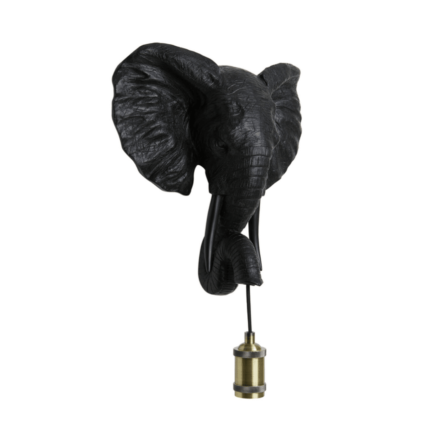 Elephant resin wall lamp