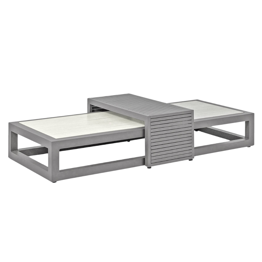 Santorini fém kerti lerakóasztal