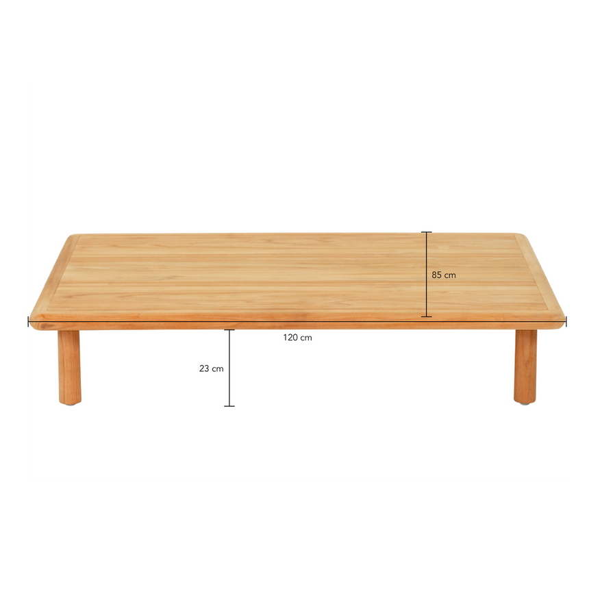 Sling wooden garden coffee table