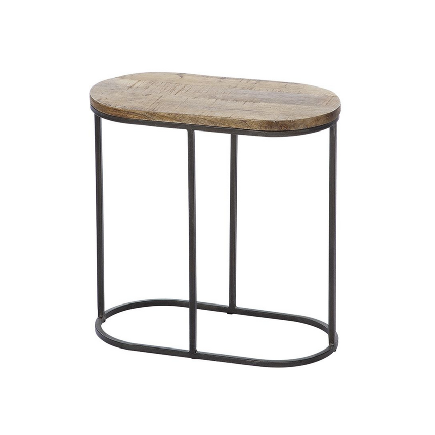 Camara wooden oval storage table set