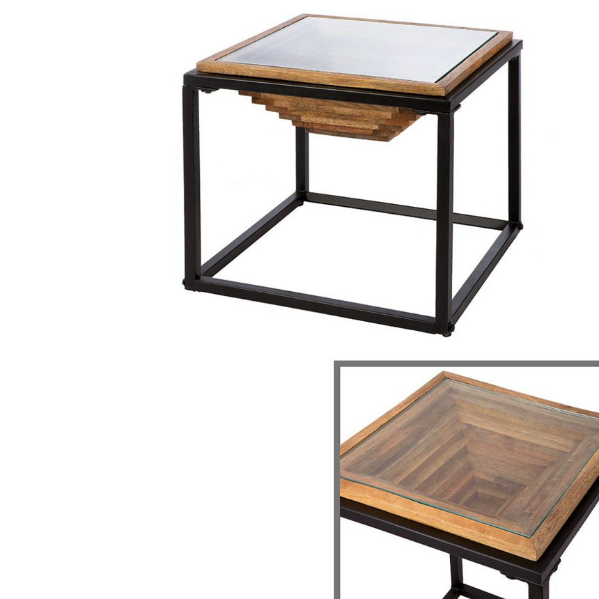 Natural wood coffee table