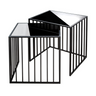 Black Square glass side table set