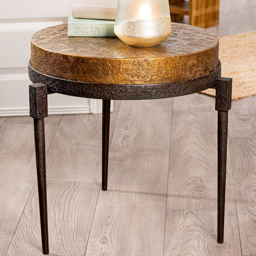 Copper metal storage table