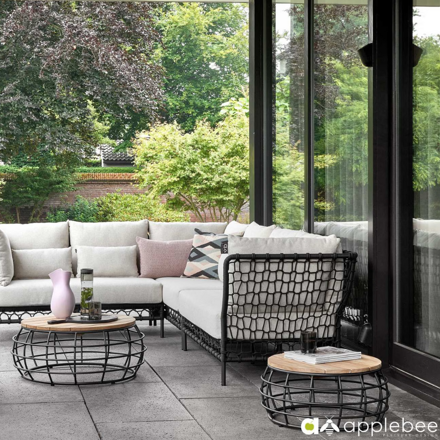 Pure wooden garden coffee table set