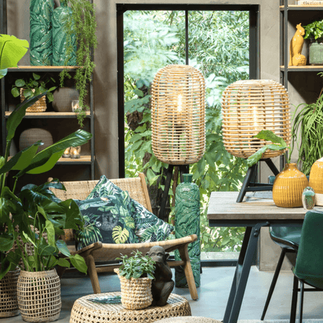 Tabana rattan floor lamp