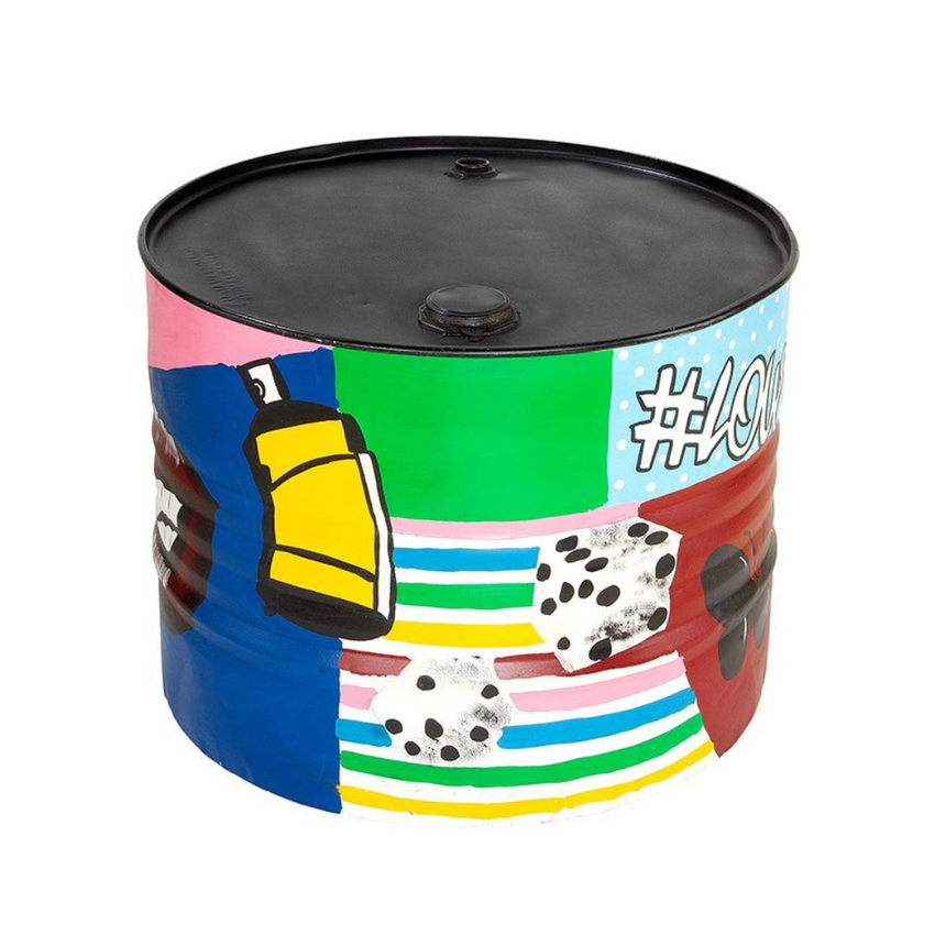 Graffiti metal coffee table