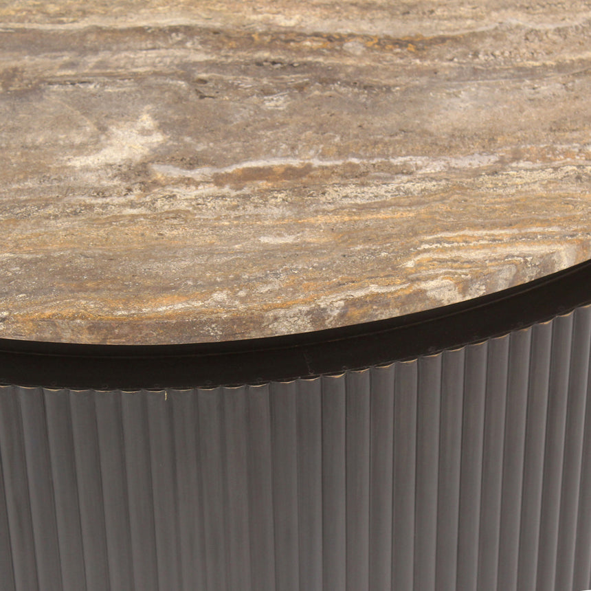 Russo dohányzóasztal – Travertin és sárgaréz elegancia